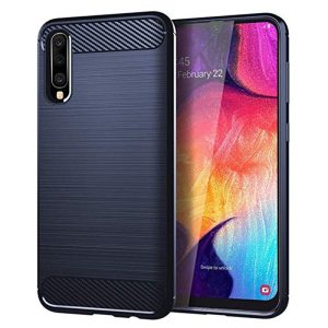 Silikonski barvni ovitek za Samsung Galaxy A50 - Carbon modra