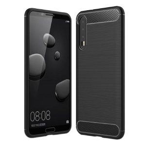 Zaščitni ovitek Carbon Huawei P20 črn