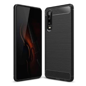 Zaščitni ovitek Carbon Huawei P30 črn