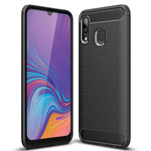 Zaščitni ovitek Carbon Samsung Galaxy A40 črn