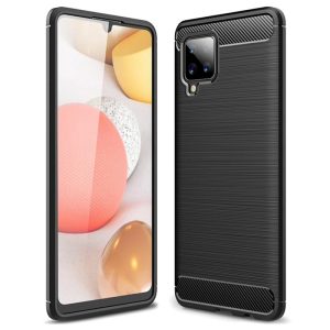 Zaščitni ovitek Carbon Samsung Galaxy A42 črn