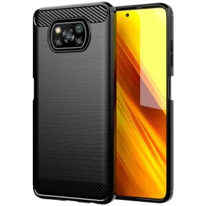 Zaščitni ovitek Carbon Xiaomi Poco X3/X3 Pro črn