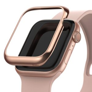 Zaščitno ohišje za uro Apple Watch 4/5/6/SE Ringke Bezel Styling bleščeče roza zlata