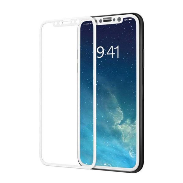 Celotna zaščitna stekla - lepilo čez celotno steklo iPhone XS bela