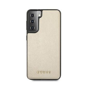 Ovitek GUESS Glitter Vintage Logo Samsung S21 Zlata barva