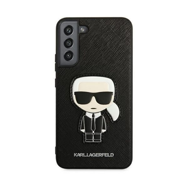 Ovitek Karl Lagerfeld Samsung S22 Saffiano Ikonik Karl`s Patch črna