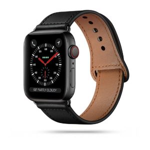 Pašček Leather Fit za Apple Watch 2/3/4/5/6/SE - 42/44/45mm črna barva