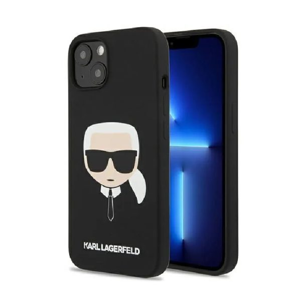 Ovitek Karl Lagerfeld iPhone 13 Pro Saffiano Ikonik Karl`s Patch črna