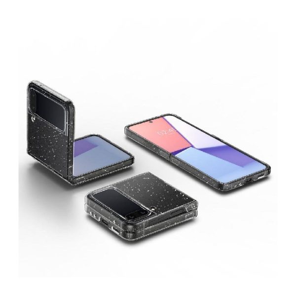 Ovitek Spigen Airskin Glitter Crystal za Samsung Galaxy Flip4 - prozorna