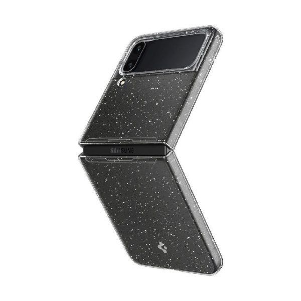 Ovitek Spigen Airskin Glitter Crystal za Samsung Galaxy Flip4 - prozorna