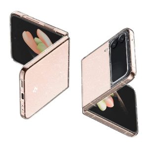 Ovitek Spigen Airskin Glitter Crystal za Samsung Galaxy Flip4 - prozorna