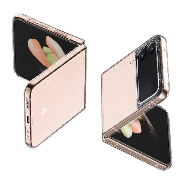 Ovitek Spigen Airskin Glitter Crystal za Samsung Galaxy Flip4 - prozorna