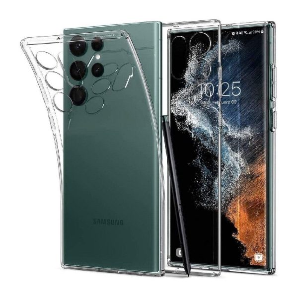 Ovitek Spigen Liquid Crystal Clear za Samsung Galaxy S22 Ultra - prozoren