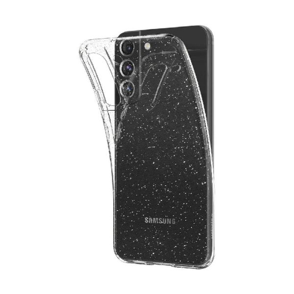 Ovitek Spigen Liquid Glitter Crystal za Samsung Galaxy S22 - prozoren
