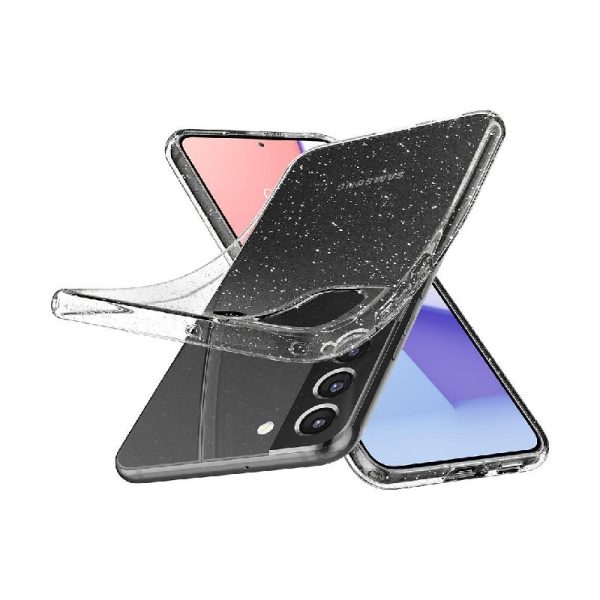Ovitek Spigen Liquid Glitter Crystal za Samsung Galaxy S22 - prozoren
