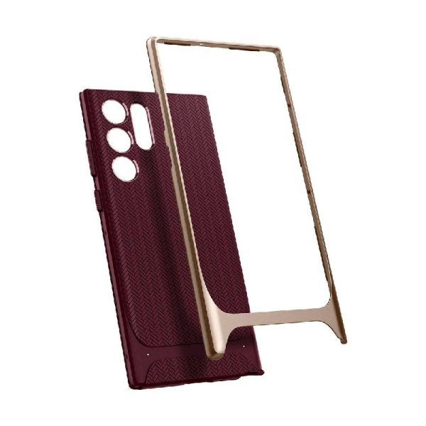 Ovitek Spigen Neo Hybrid za Samsung Galaxy S22 Ultra Burgundy Bordo