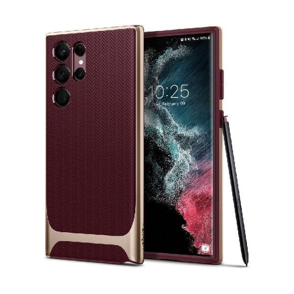 Ovitek Spigen Neo Hybrid za Samsung Galaxy S22 Ultra Burgundy Bordo