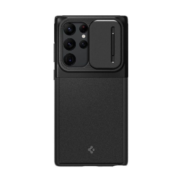 Ovitek Spigen Optik Armor za Samsung Galaxy S22 Ultra Black Črna