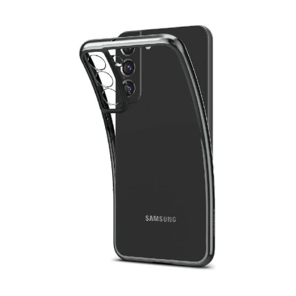 Ovitek Spigen Optik Crystal za Samsung Galaxy S22 Chrome Gray Prozorna