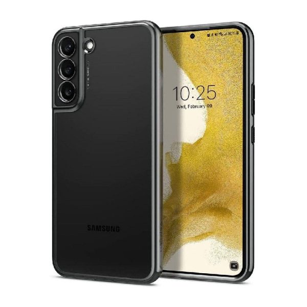 Ovitek Spigen Optik Crystal za Samsung Galaxy S22 Chrome Gray Prozorna