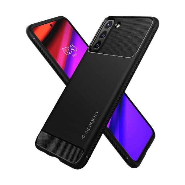 Ovitek Spigen Rugged Armor za Samsung Galaxy S21 Matte Black Črna