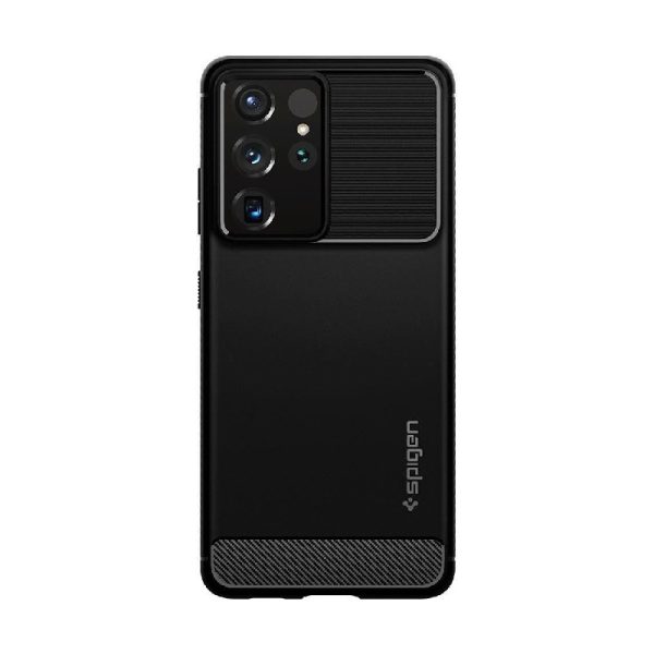 Ovitek Spigen Rugged Armor za Samsung Galaxy S21 Ultra Matte Black Črna