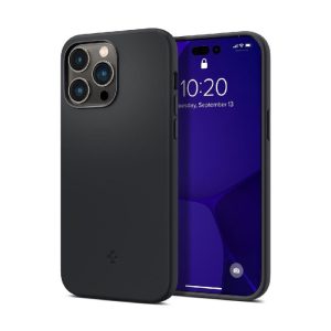 Ovitek Spigen Silicone Fit MagSafe iPhone 14 Pro Max Black Črna