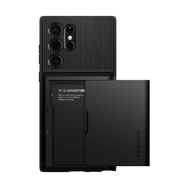 Ovitek Spigen Slim Armor CS za Samsung Galaxy S22 Ultra Black Črna
