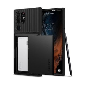 Ovitek Spigen Slim Armor CS za Samsung Galaxy S22 Ultra Black Črna