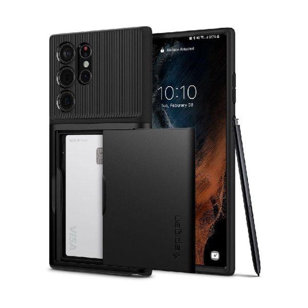 Ovitek Spigen Slim Armor CS za Samsung Galaxy S22 Ultra Black Črna