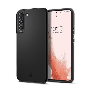 Ovitek Spigen Thin Fit za Samsung Galaxy S22 Black Črna