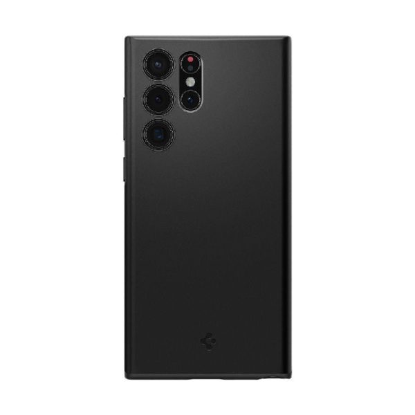 Ovitek Spigen Thin Fit za Samsung Galaxy S22 Ultra Black Črna