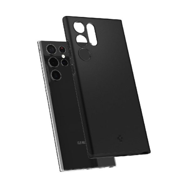 Ovitek Spigen Thin Fit za Samsung Galaxy S22 Ultra Black Črna