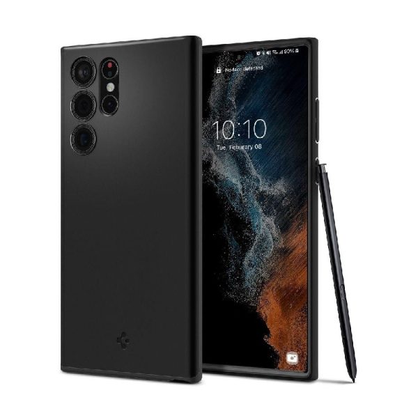 Ovitek Spigen Thin Fit za Samsung Galaxy S22 Ultra Black Črna