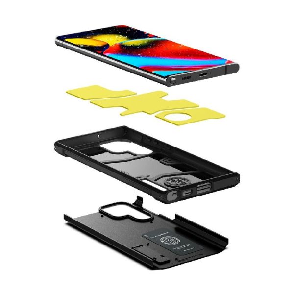 Ovitek Spigen Tough Armor za Samsung Galaxy S22 Ultra Black Črna