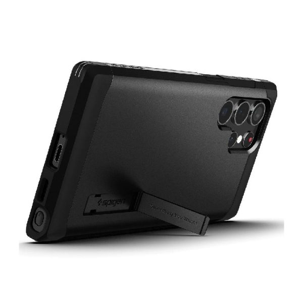 Ovitek Spigen Tough Armor za Samsung Galaxy S22 Ultra Black Črna