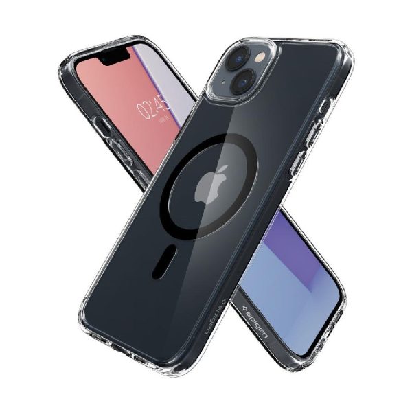 Ovitek Spigen Ultra Hybrid MagSafe Black iPhone 14 Plus Prozoren