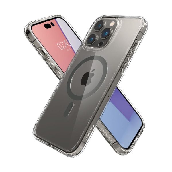 Ovitek Spigen Ultra Hybrid MagSafe Graphite iPhone 14 Pro Prozoren