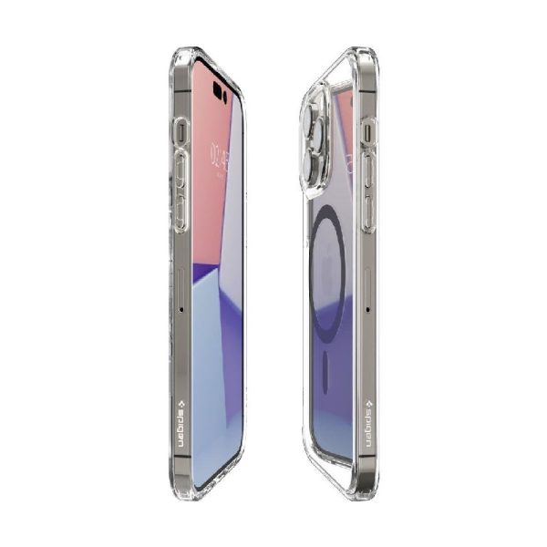 Ovitek Spigen Ultra Hybrid MagSafe Graphite iPhone 14 Pro Prozoren