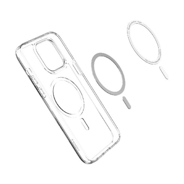 Ovitek Spigen Ultra Hybrid MagSafe Graphite iPhone 14 Pro Prozoren