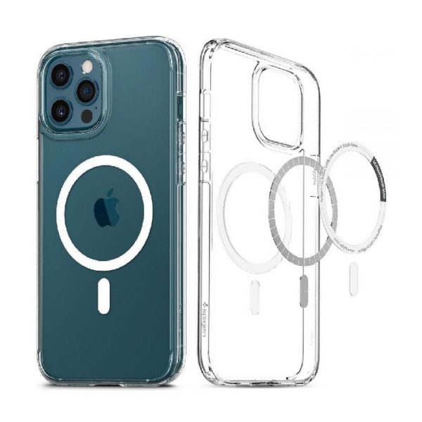 Ovitek Spigen Ultra Hybrid MagSafe White iPhone 12 Pro Max Prozoren
