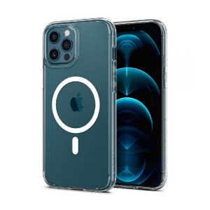 Ovitek Spigen Ultra Hybrid MagSafe White iPhone 12 Pro Max Prozoren