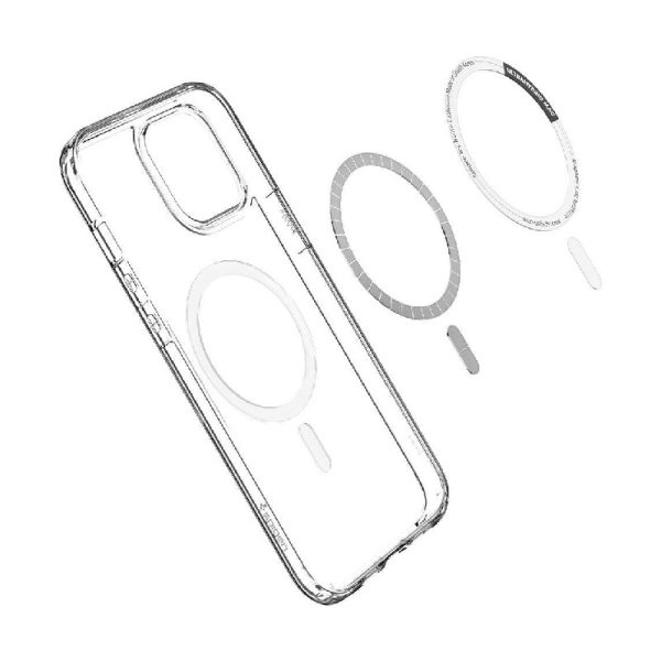 Ovitek Spigen Ultra Hybrid MagSafe White iPhone 12 Pro Max Prozoren