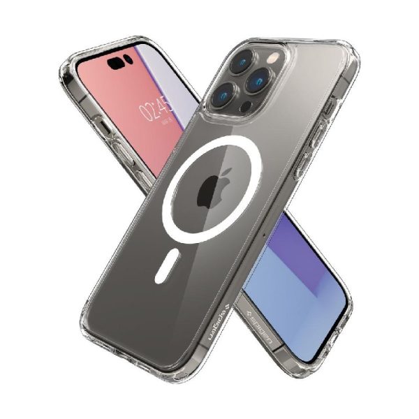 Ovitek Spigen Ultra Hybrid MagSafe White iPhone 14 Pro Max Prozoren