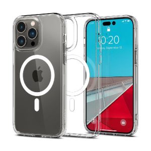 Ovitek Spigen Ultra Hybrid MagSafe White iPhone 14 Pro Max Prozoren