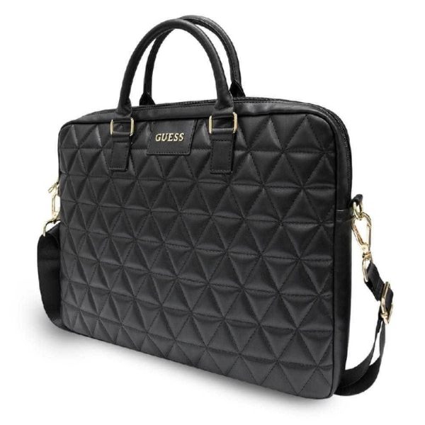 Torbica GUESS za prenosnik 15"/16" Black Quilted Črna