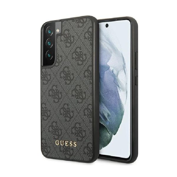 Ovitek GUESS GUHCS22MG4GFGR Samsung S22+ Siv z zlatim logotipom