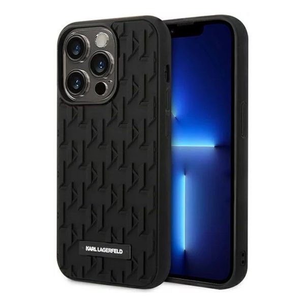 Ovitek Karl Lagerfeld iPhone 14 Pro Max 3D Monogram črna