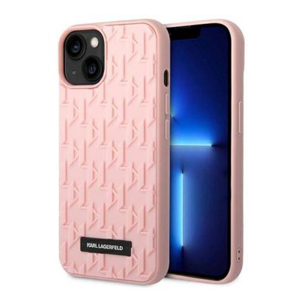 Ovitek Karl Lagerfeld iPhone 14 Pro Max 3D Monogram Pink