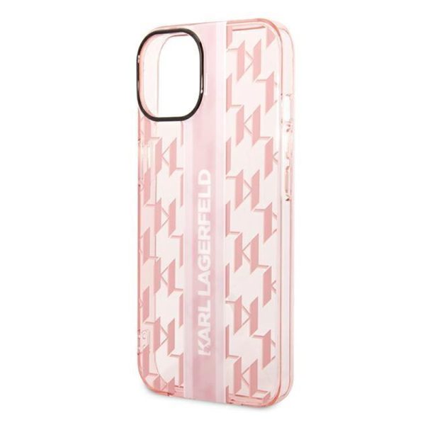 Ovitek Karl Lagerfeld iPhone 14 Pro Mono Vertical Stripe Pink
